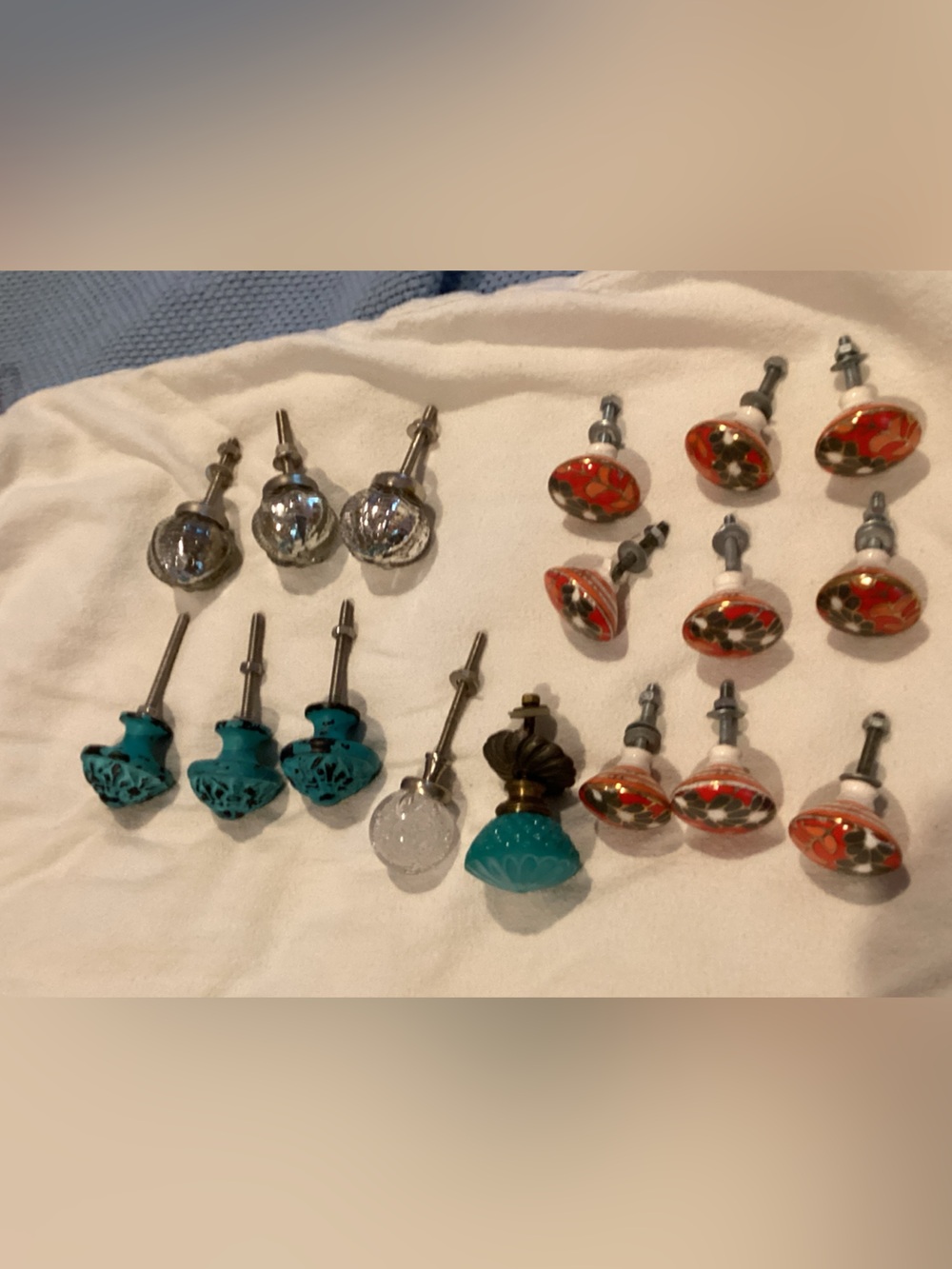 Anthropologie Silver Mercury Glass Pumpkin Knob Set